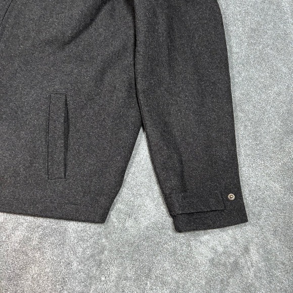 Lands End Wool Blend Zip Jacket Charcoal Grey XXL 50-52 Men Casual Outerwear - Picture 3 of 10